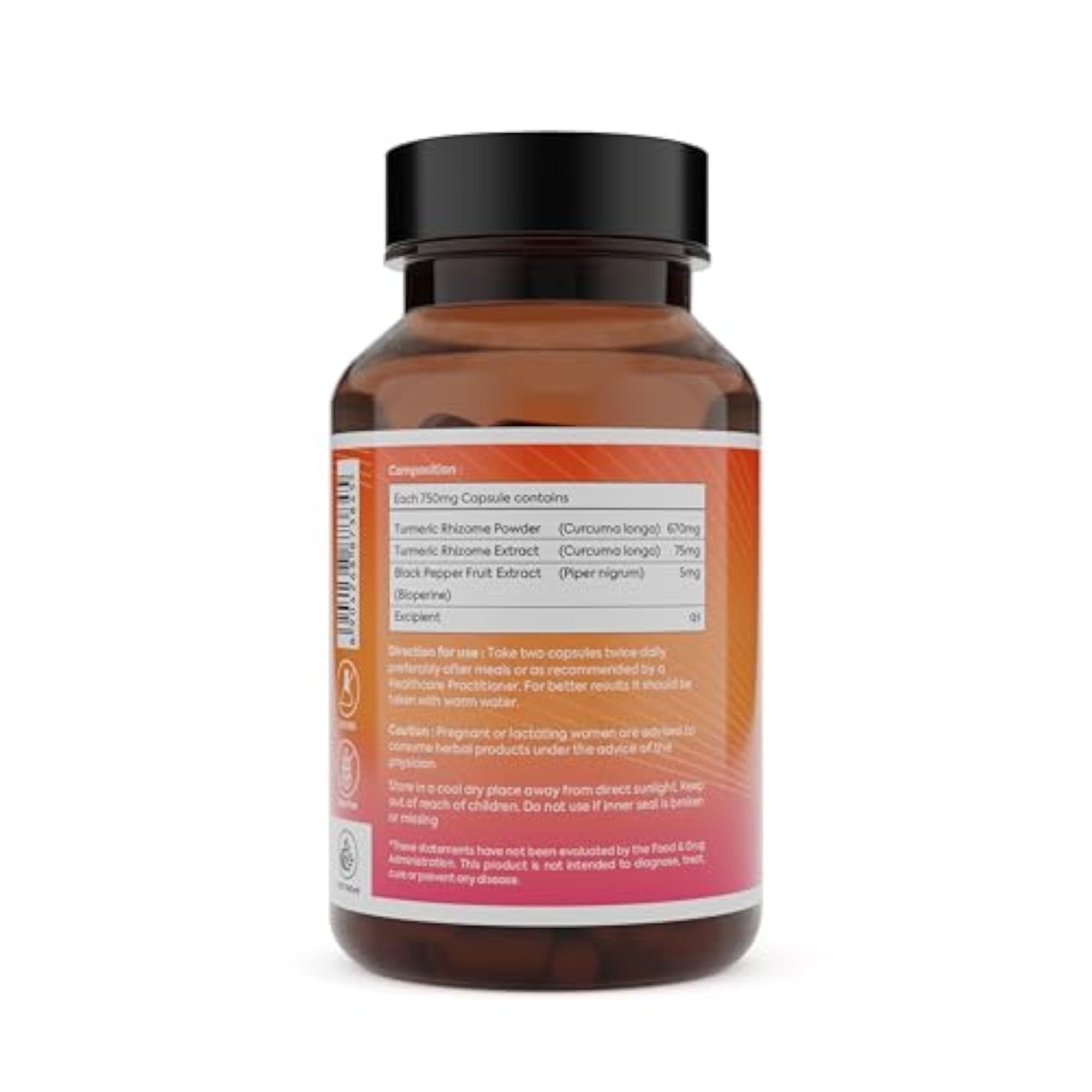 Turmeric Curcumin with Piperine, 1500mg